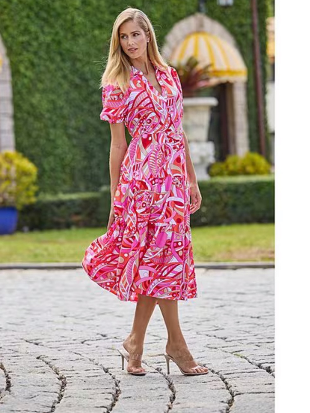 NWT Jude Connally Portia Dress Jude Cloth Poeny Pink Size L